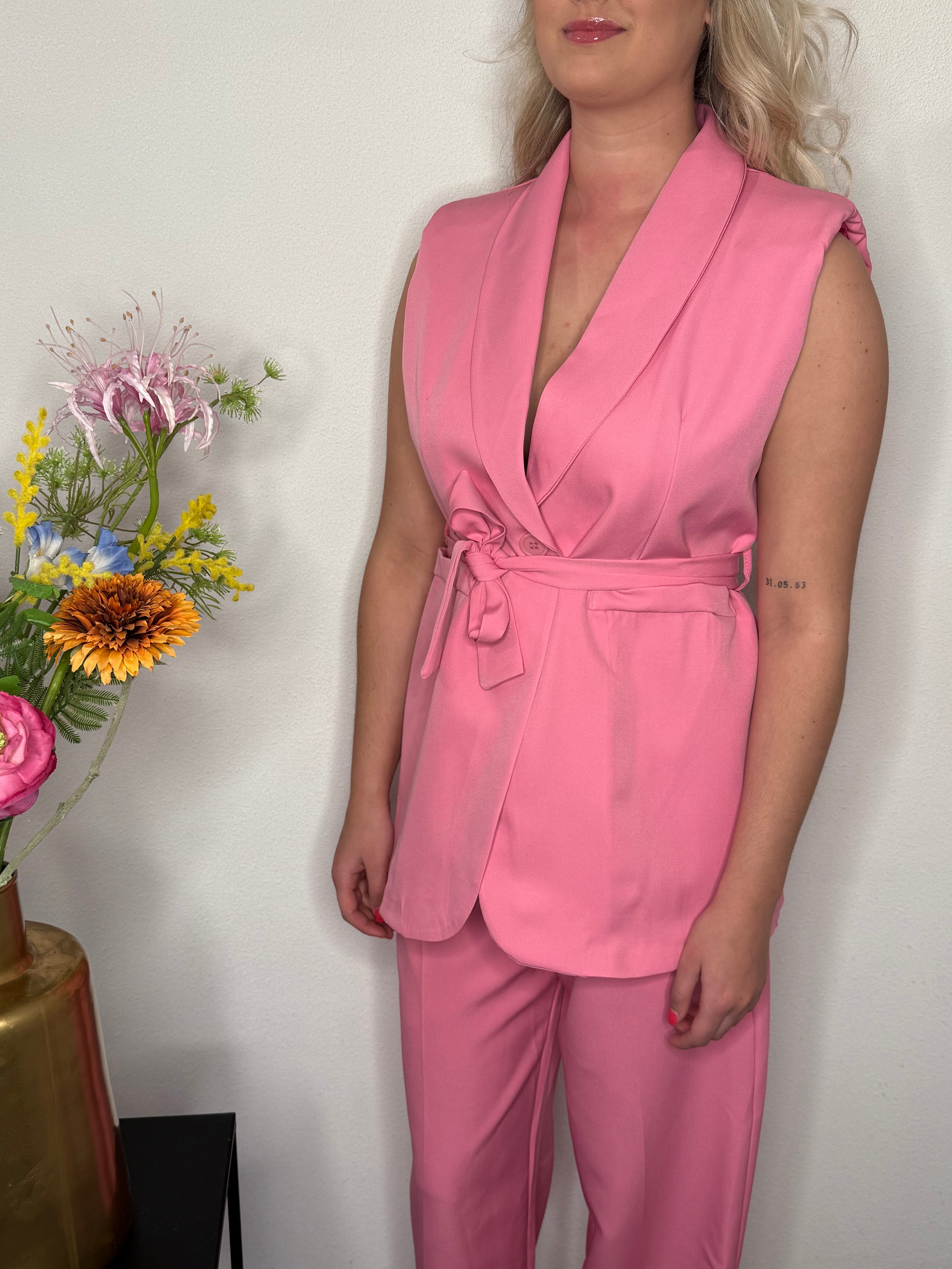 Blazer Gilet Set | High Waist Pantalon