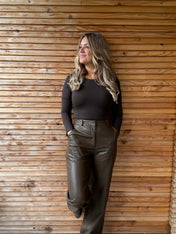 Pantalon | Leatherlook Pants