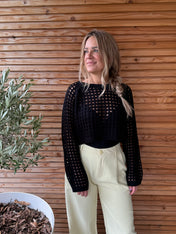 Gehaakte Top | Black
