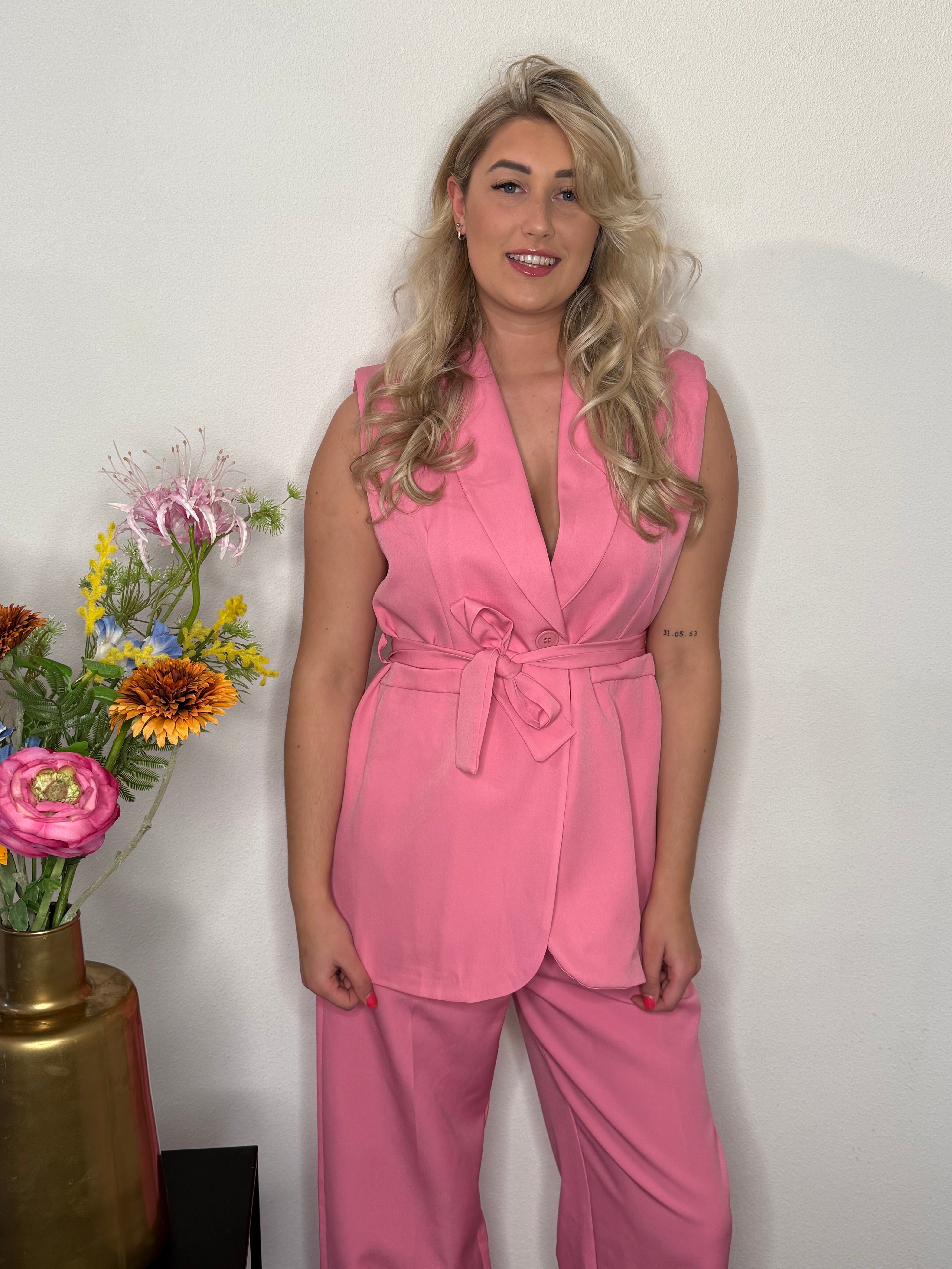 Blazer Gilet Set | High Waist Pantalon