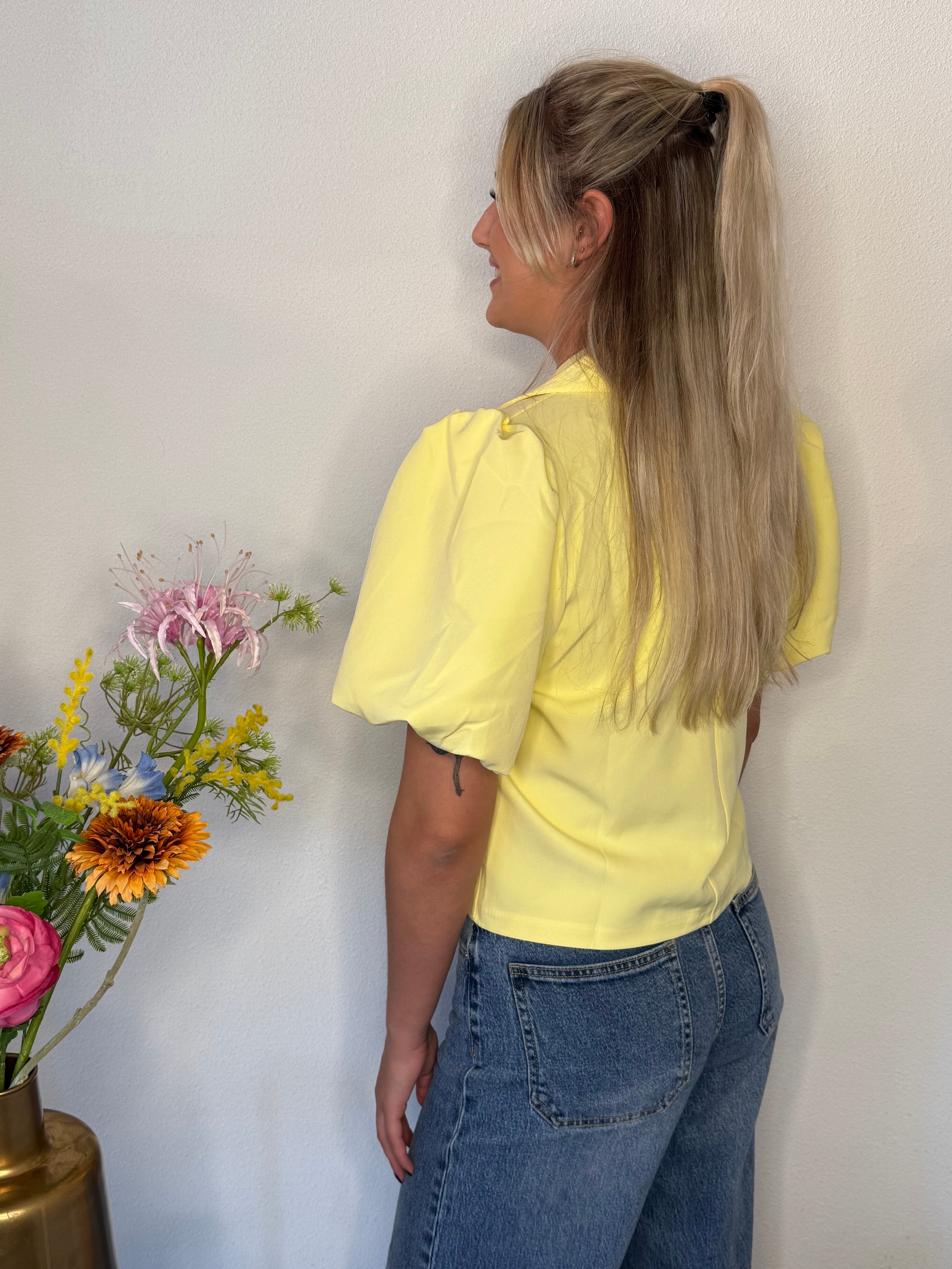 Crop Blazer | Pofmouwen
