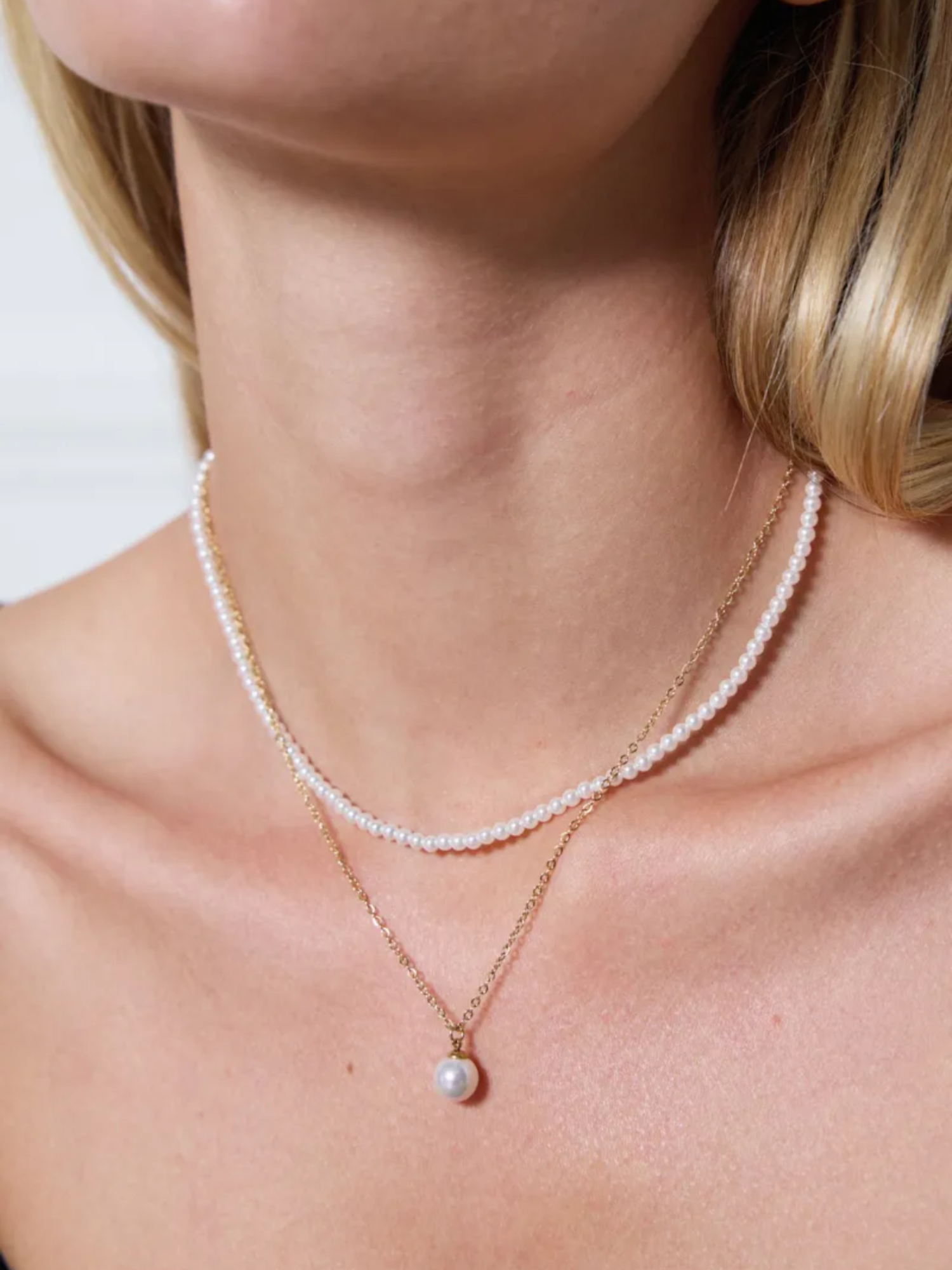Ketting met Pareltje - Goud