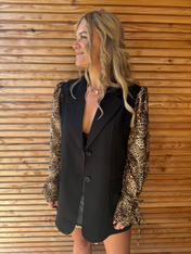 Oversized Print Blazer | Panter