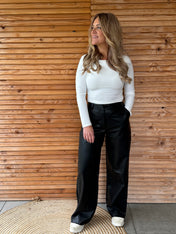 Pantalon | Leatherlook Pants