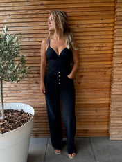 High Waist | Button Jeans