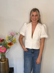 Crop Blazer | Pofmouwen
