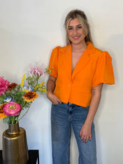 Crop Blazer | Pofmouwen