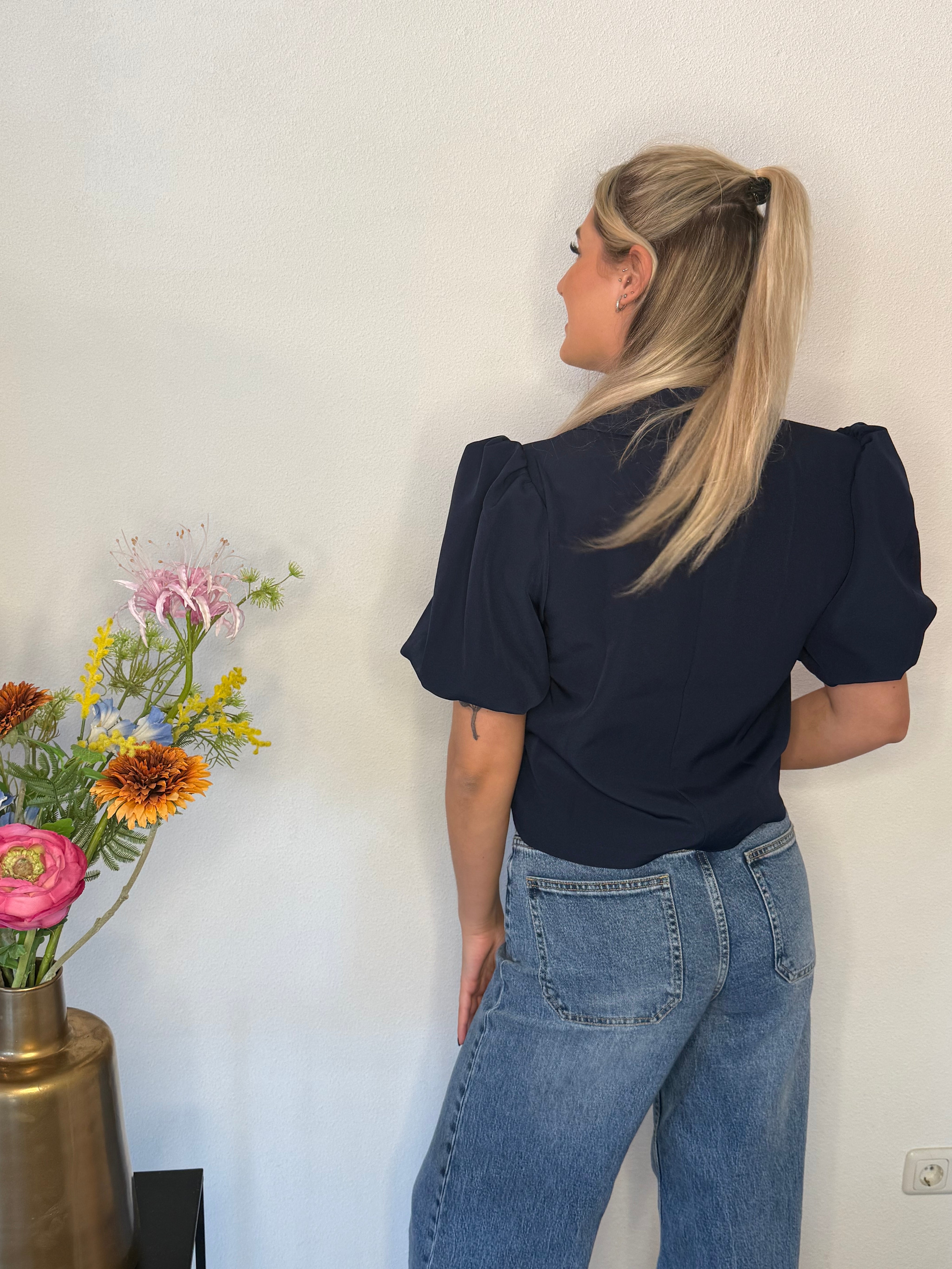 Crop Blazer | Pofmouwen