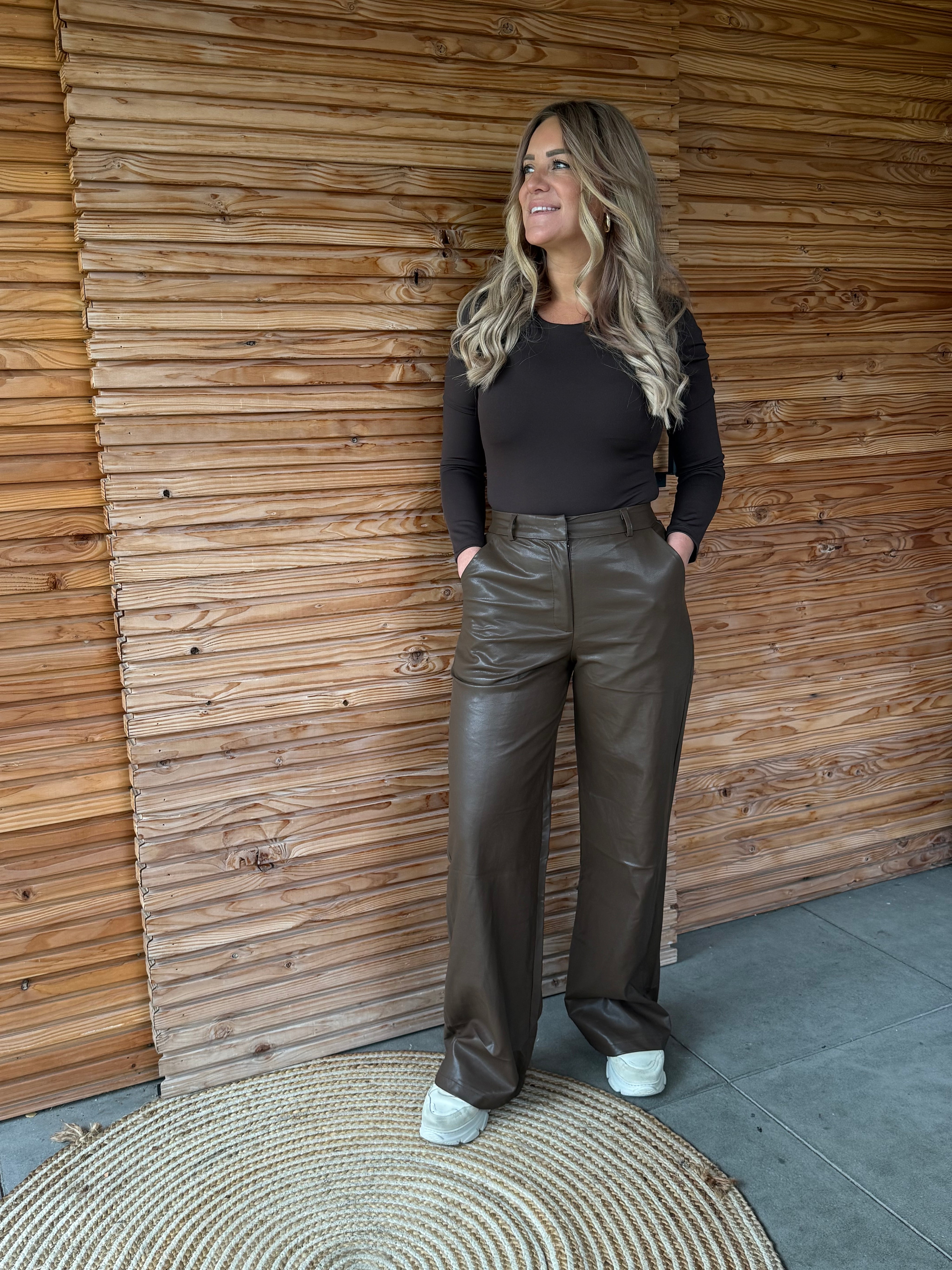 Pantalon | Leatherlook Pants