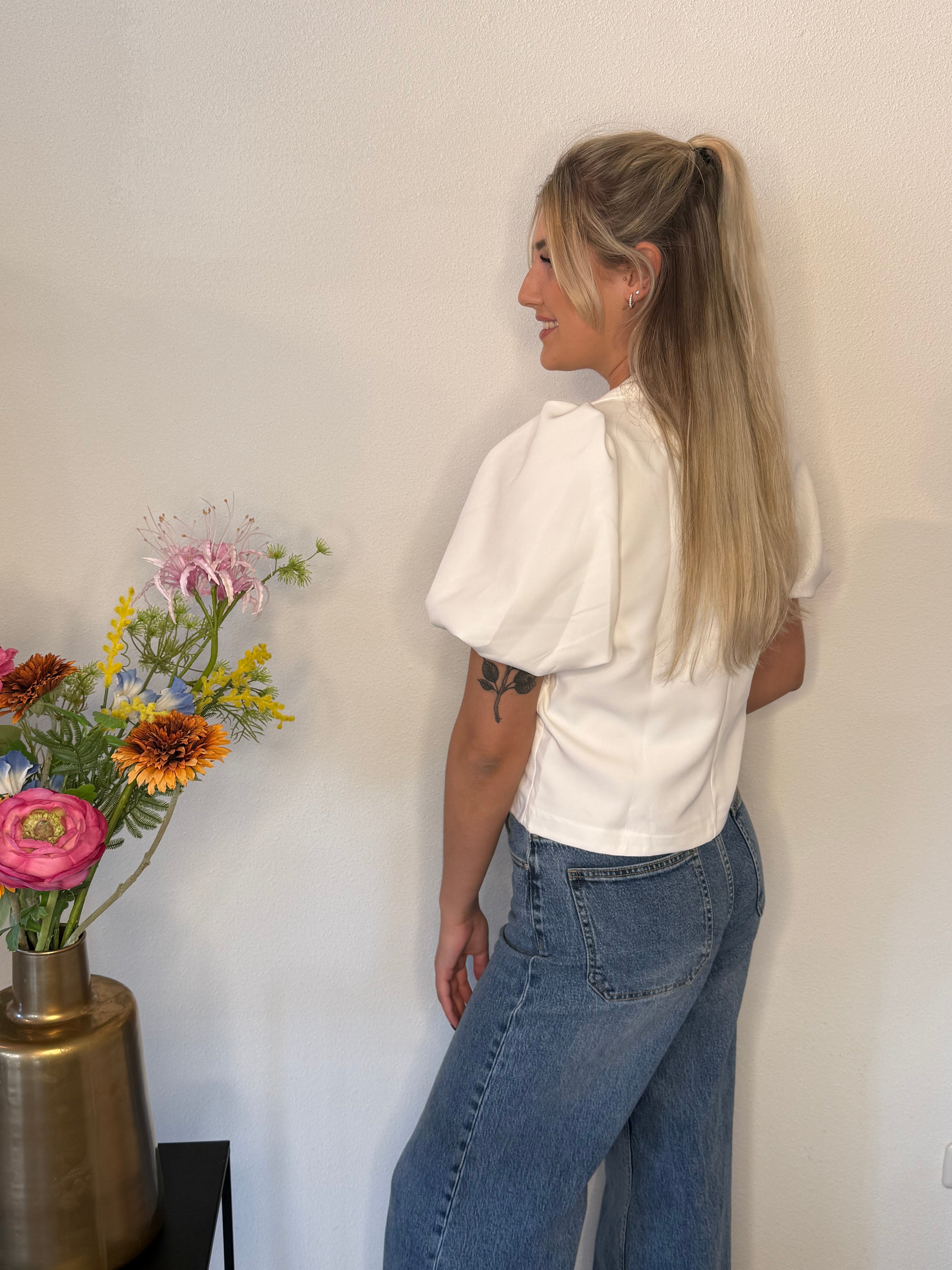Crop Blazer | Pofmouwen