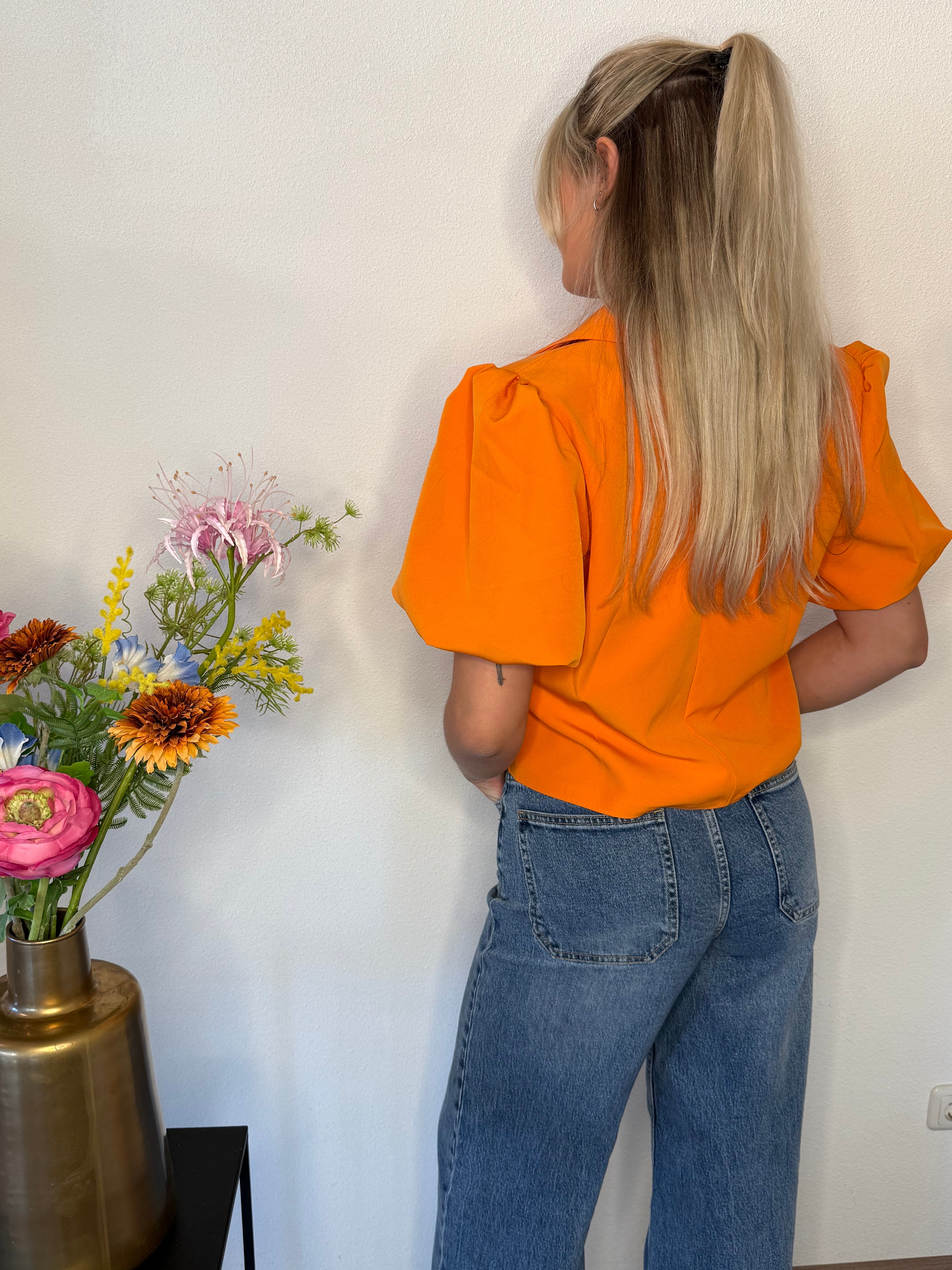 Crop Blazer | Pofmouwen