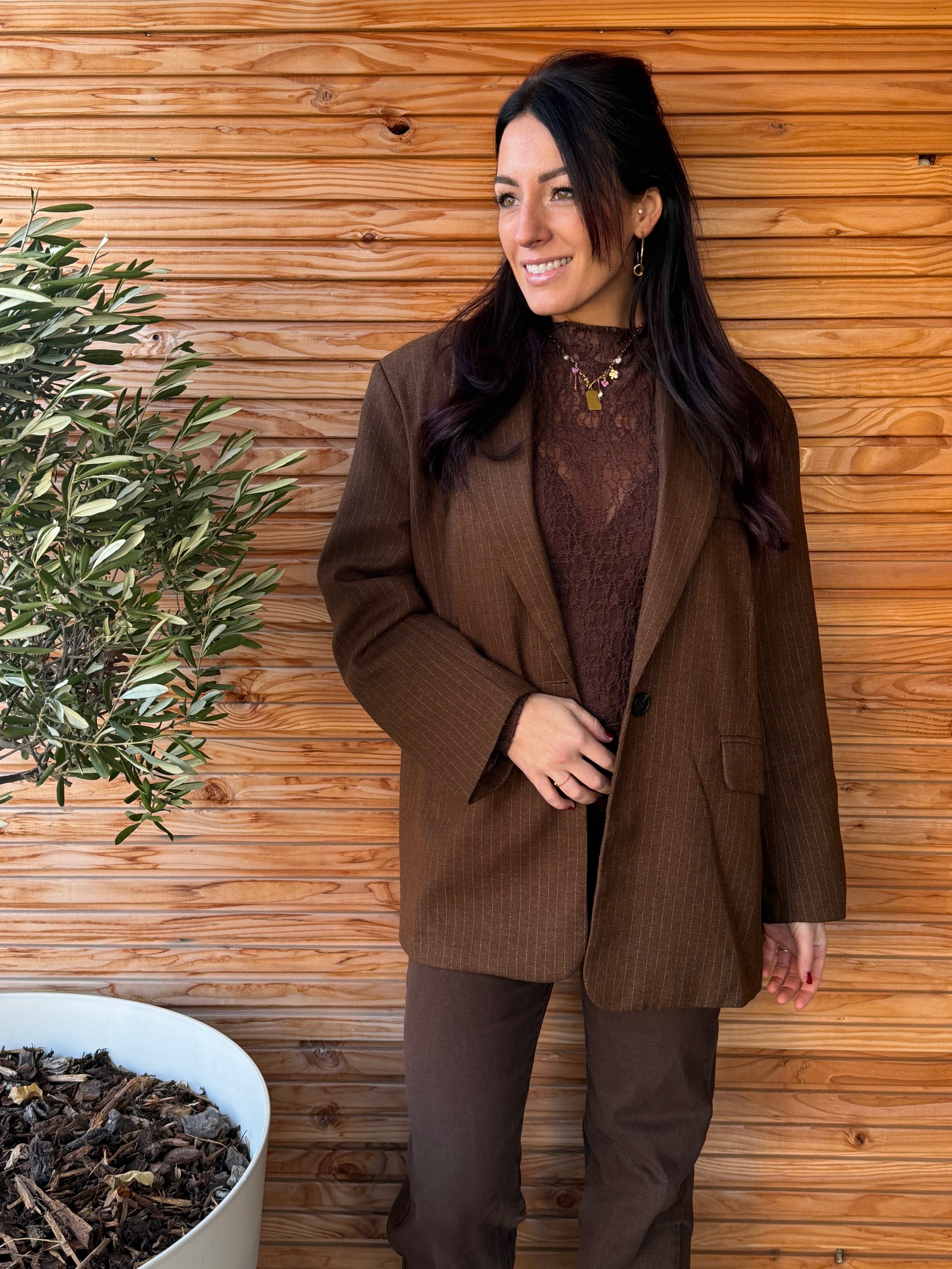 Stripe Blazer | Bruin | Sale