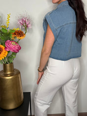 Spijkerblouse | Korte Mouwen