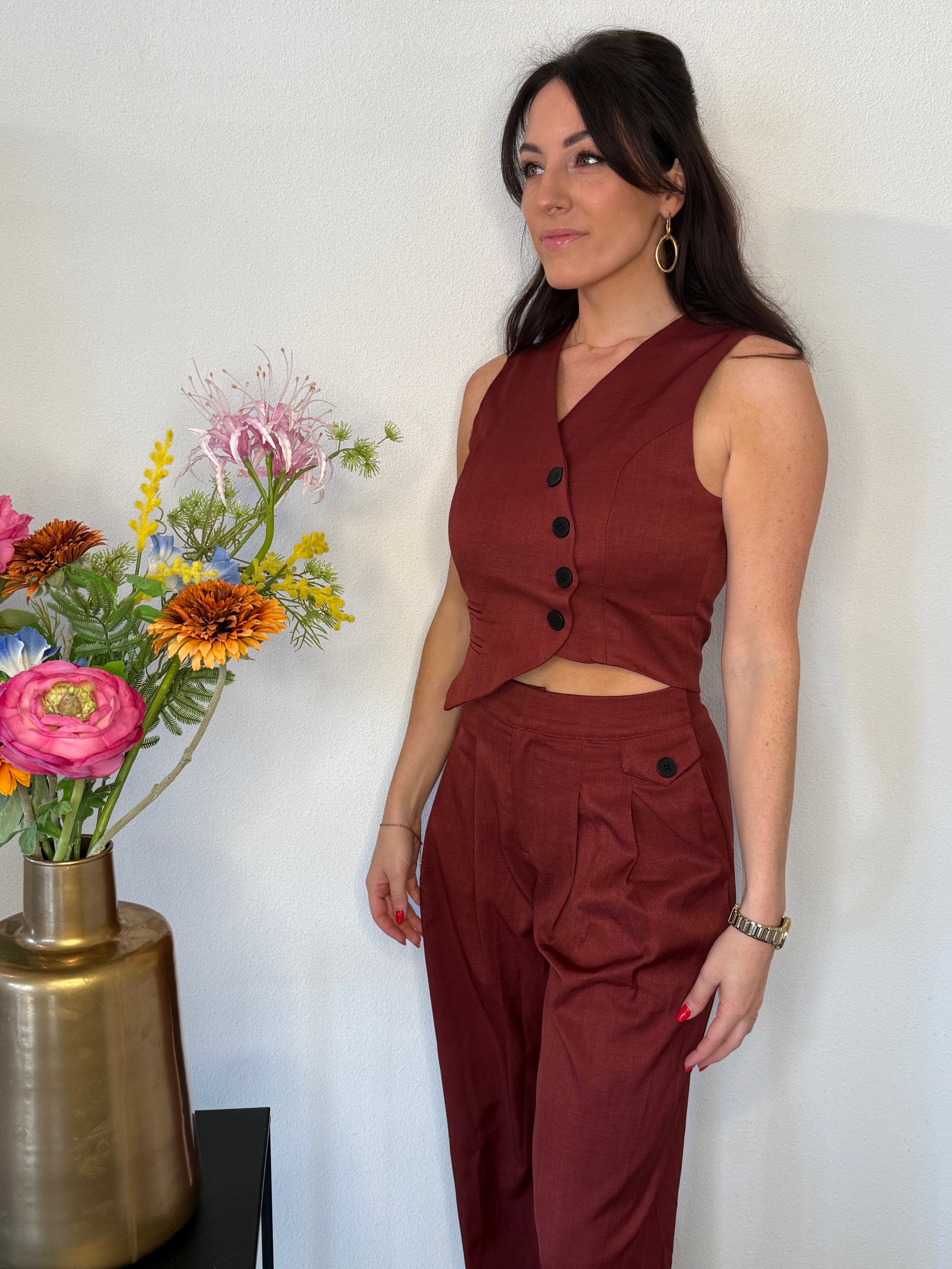 Gilet | V-hals | Knoopsluiting