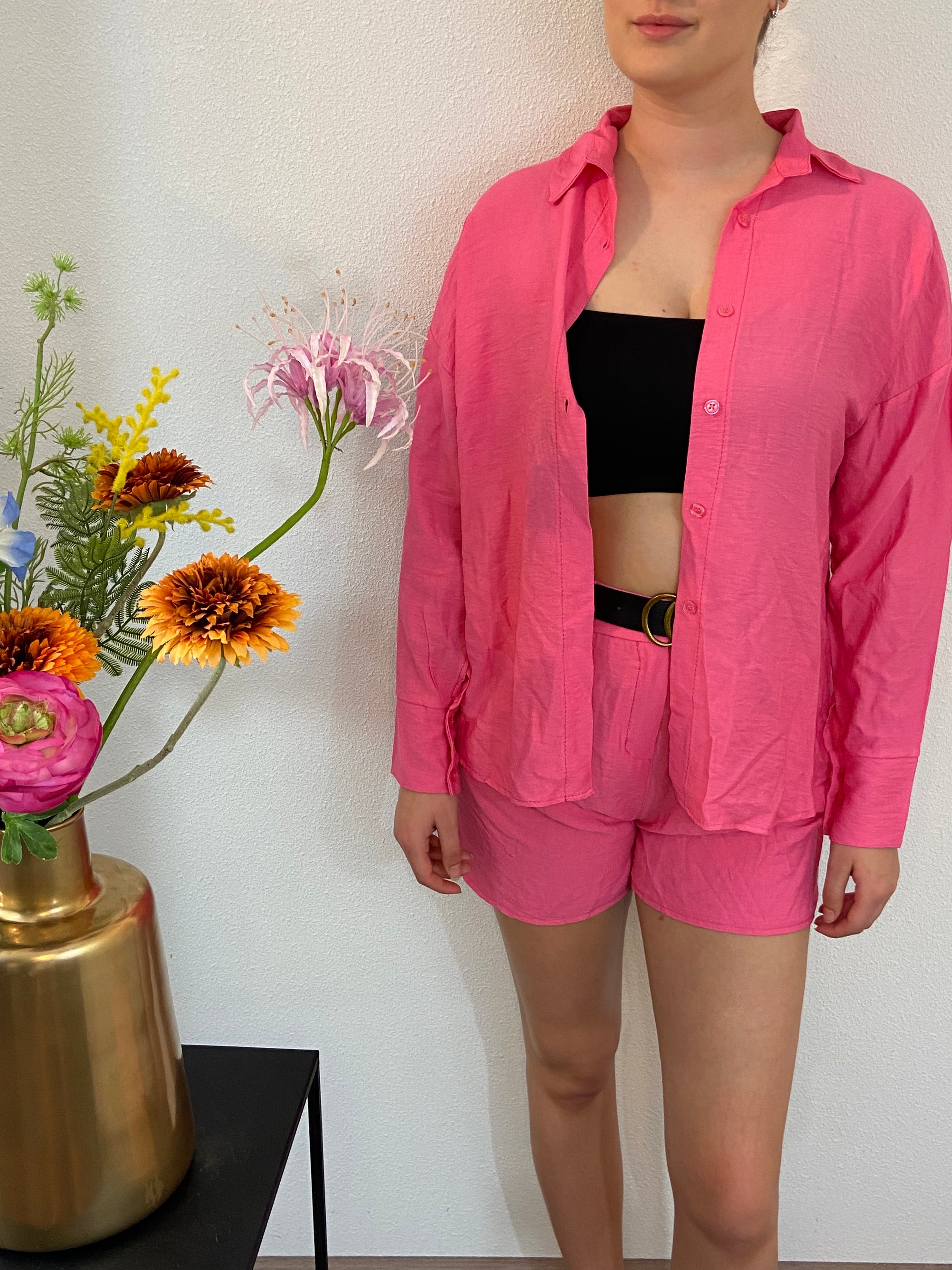 Shirt short setje | Isabella | Pink