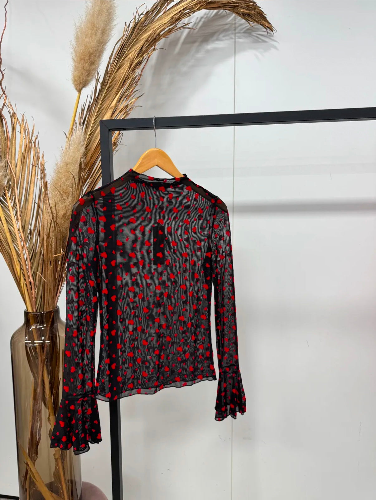 Love Top | Mesh met Hartjes