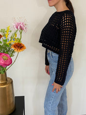 Gehaakte Top | Black