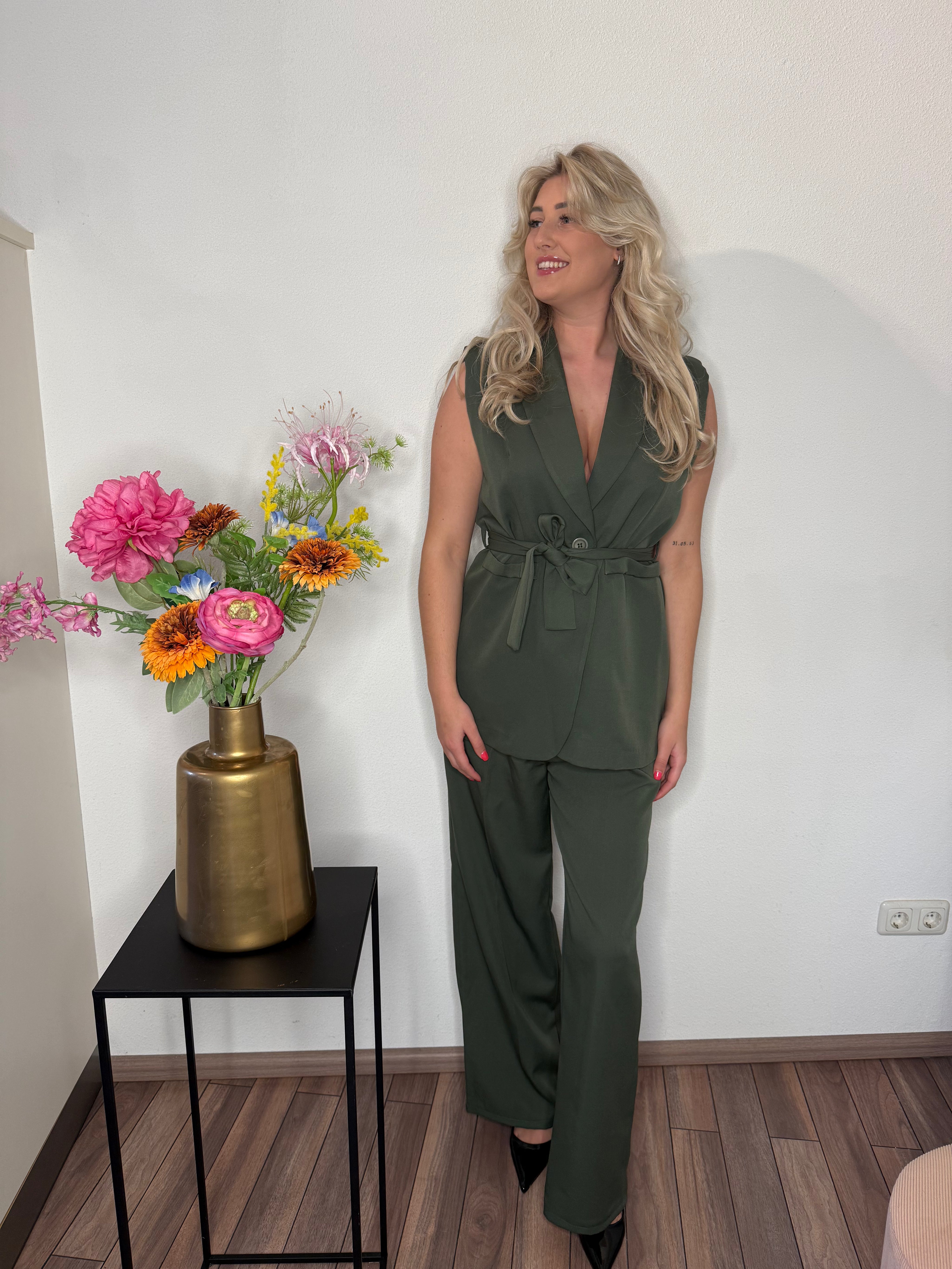 Blazer Gilet Set | High Waist Pantalon