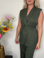 Blazer Gilet Set | High Waist Pantalon