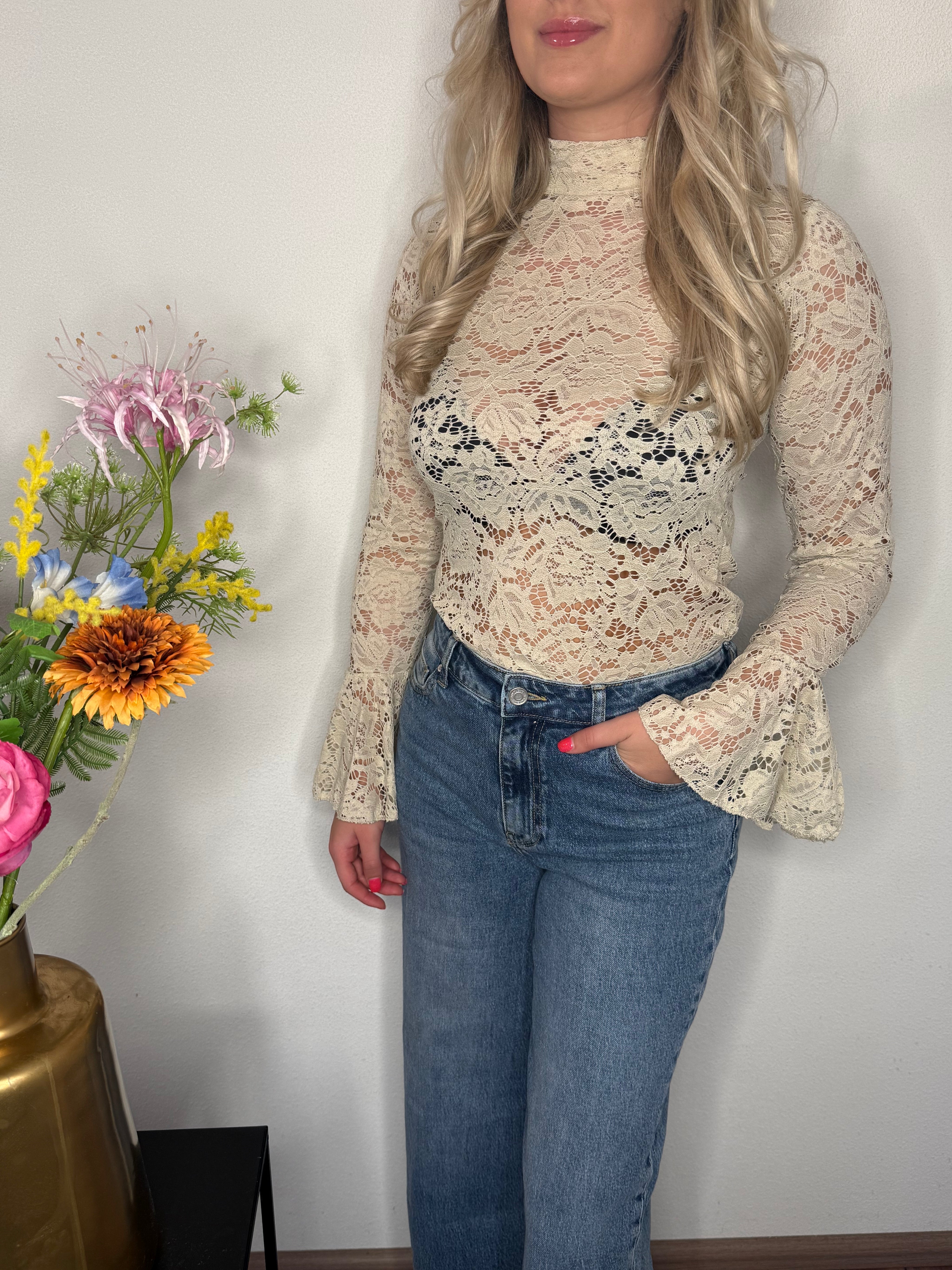 Mesh Top | Kanten Stof
