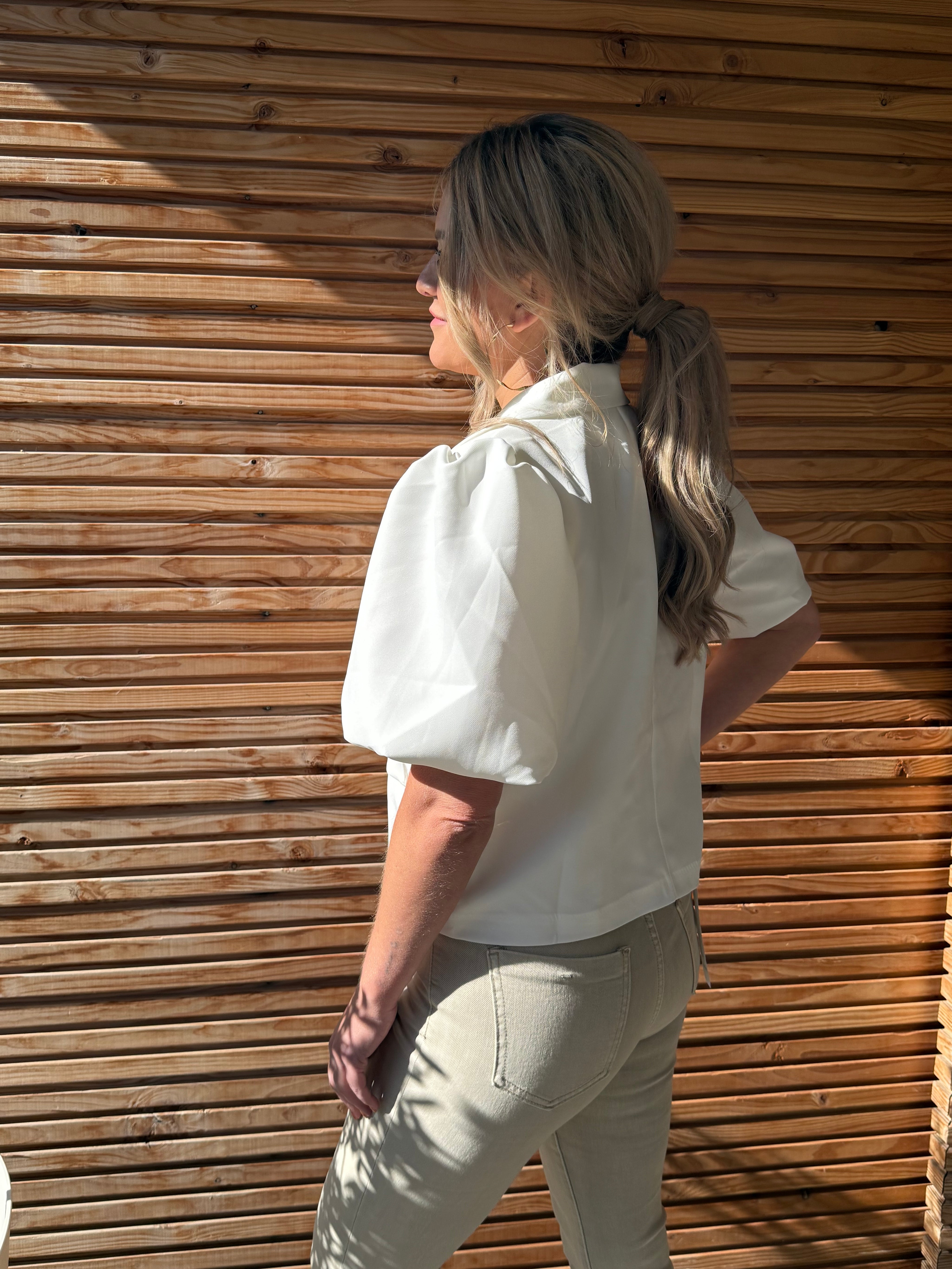 Crop Blazer | Pofmouwen