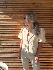 Crop Blazer | Pofmouwen