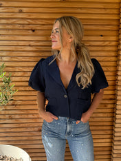 Crop Blazer | Pofmouwen