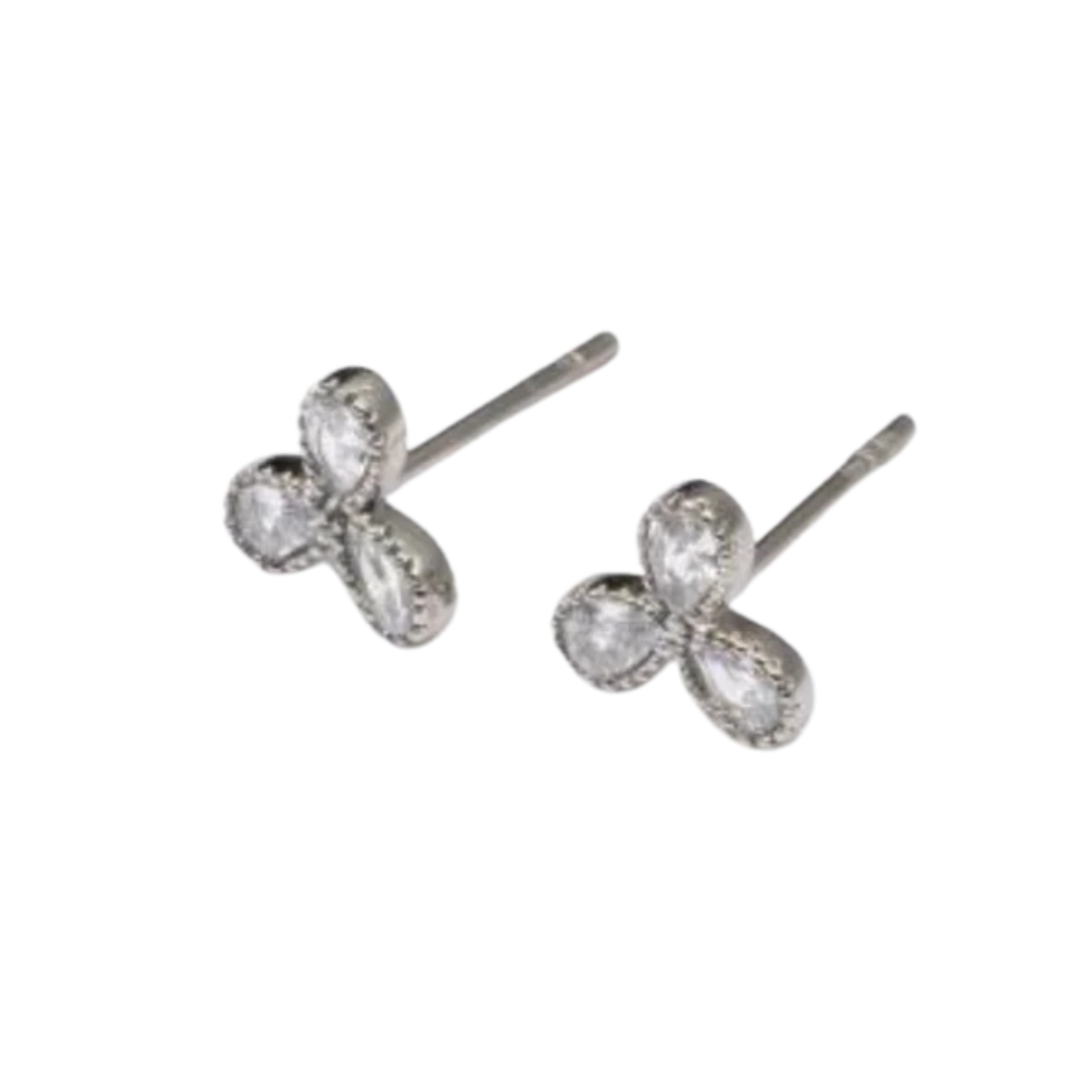 Oorbellen bloem - zilver - Stella