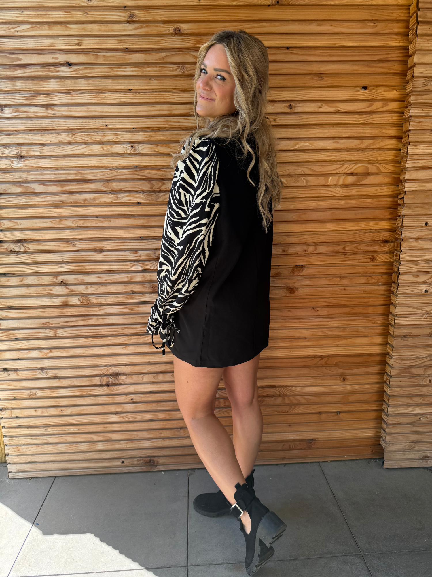 Oversized Blazer | Print Mouwtjes | Zebra