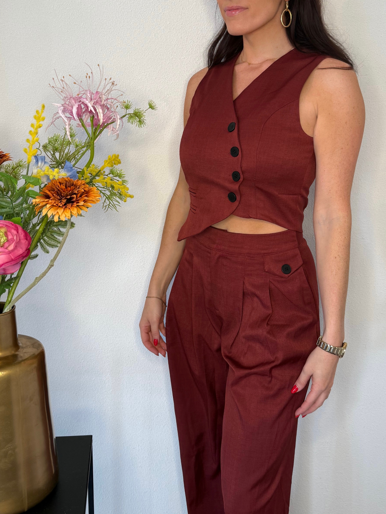Gilet | V-hals | Knoopsluiting